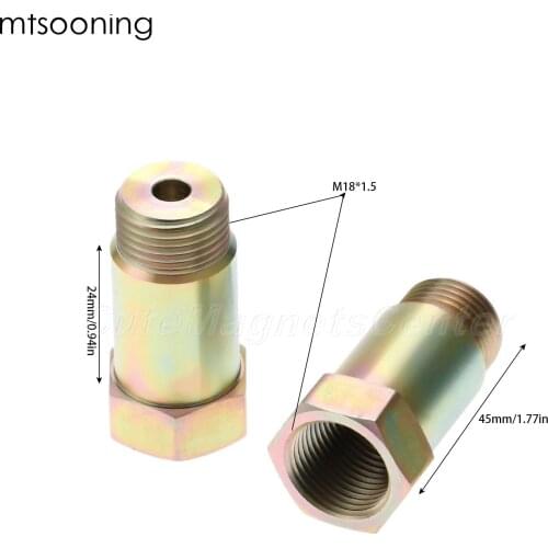 Mtsooning 2pcs M18*1.5 O2 Sensor Spacer Adapter Isolator Extender Bung Adapter