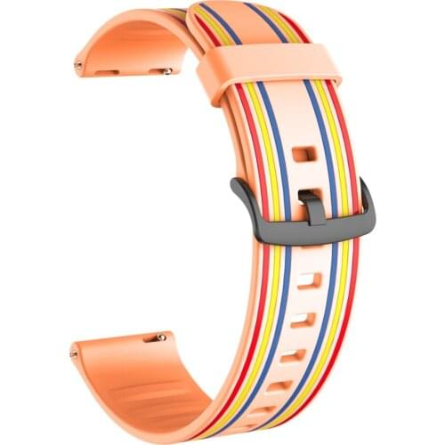 New Silicone Watchbands For Samsung Galaxy Watch Fashion Vertical Stripe Bracelet Strap Adjustable Replacement Watch Band