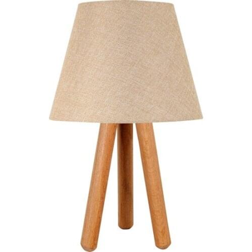 New 3 to Legged Tripod Wood Lampshade Table Lamp Powder Lampshade