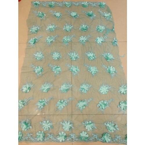 New pattern 5yards YY024# 5 colours Add flowers tulle mesh lace fabric for bridal wedding dress/sawing Free shipping