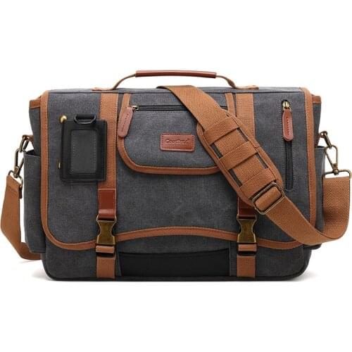 Canvas Polyester Message bags Shoulder Bags Young Strong Fabric Bags Vintage Fashion Style Crossbody Bags 2019 Multiple Pockets