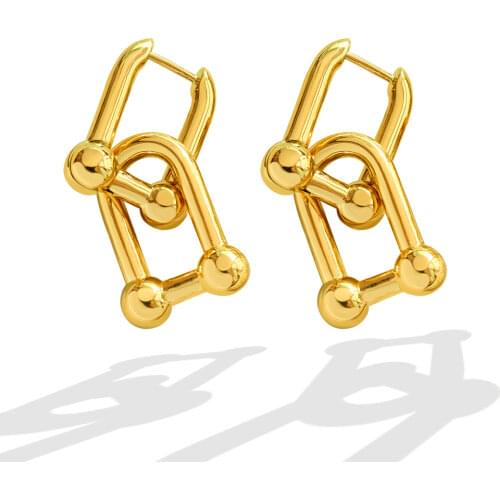Pinkeco Women's Gold Earrings