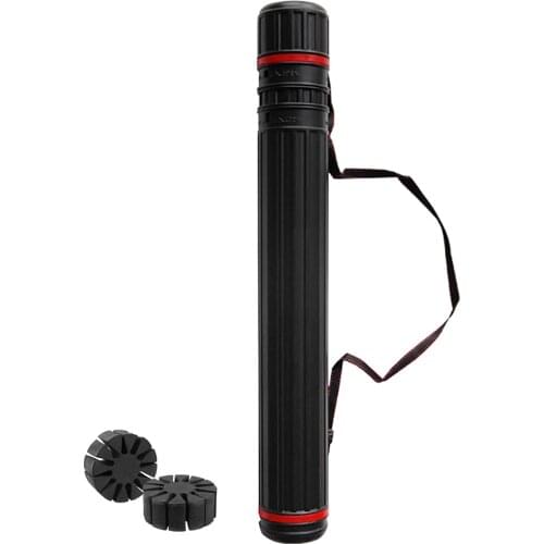 Adjustable Telescopic Archery Arrow Case Carrier Tube with 2 EVA Foam Arrow Protection Racks Holders Hunting Shoulder Case Bag