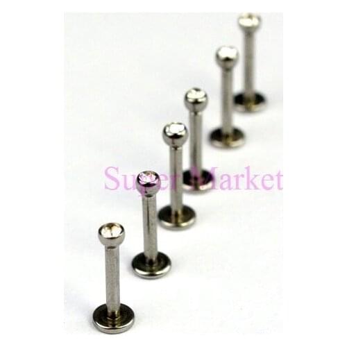 Hot Sale Labret Studs Lip Piercing Ring Nail 316L stainless steel Body Piercing Jewelry Earring Free Shipping 50pcs/LOT 1.2MM