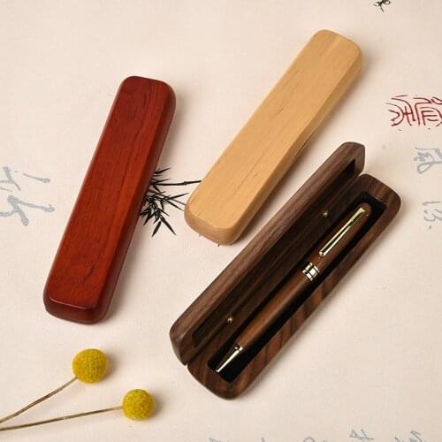 A set of promotional gifts natural wooden ballpoint pen maple set calligraphy wooden pen box set