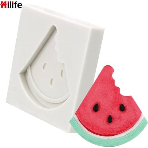 Chocolate Candy Biscuits Moulds DIY Baking Tools Fruit Watermelon Silicone Fondant Cake Molds Summer Party Cake Decorating