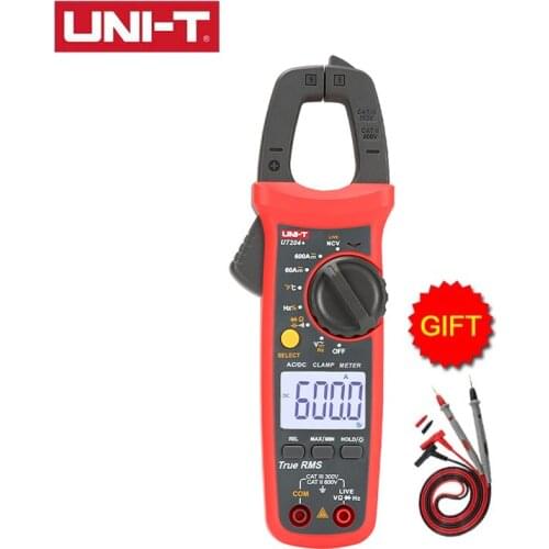 UNI-T UT204+ Clamp multimeter Temperature AC DC current voltage Resistance test digital Clamp multimeter