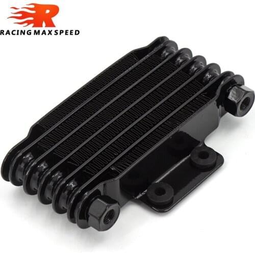 Universal Black 6 Row Aluminum Alloy High Quality Motorcycle Oil Cooler 190MM Fashion and Practical Car Accessories