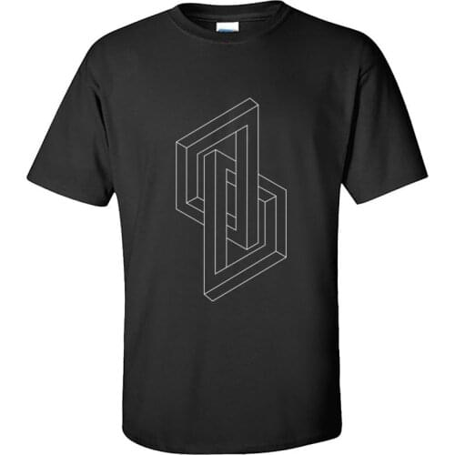 Geometry Intelligence Tshirts Optical illusion Abstract Shape Tshirts for Men 3D Printed Math T-Shirt Europe Size Father Tees