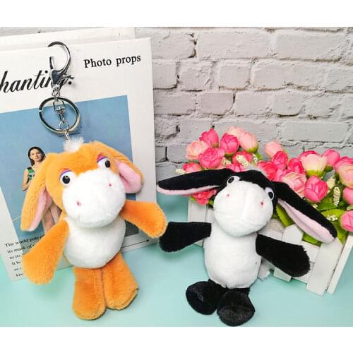 WANGAIYAO plush donkey doll key chain bag pendant cute key chain couple doll school bag pendant birthday holiday gifts