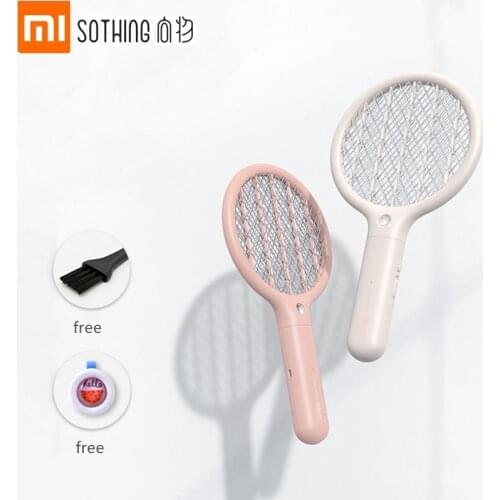 Xiaomi Sothing Mini Electric Mosquito Swatter with LED Light Rechargeable Portable Mosquito Killer Household Handheld Fly Killer