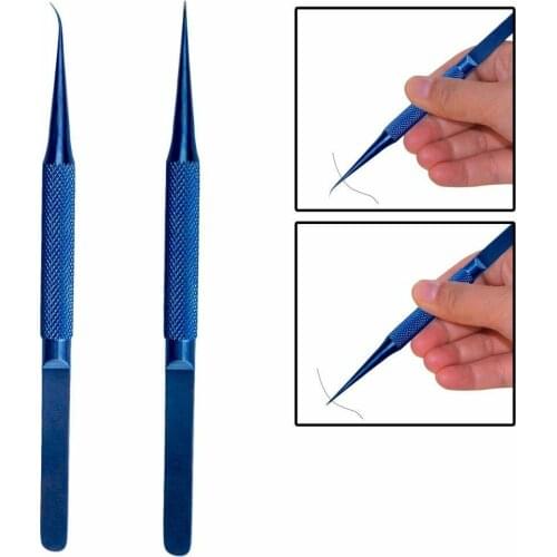 1Pcs Titanium alloy tweezers tool 0.15mm edge precision fingerprint tweezers