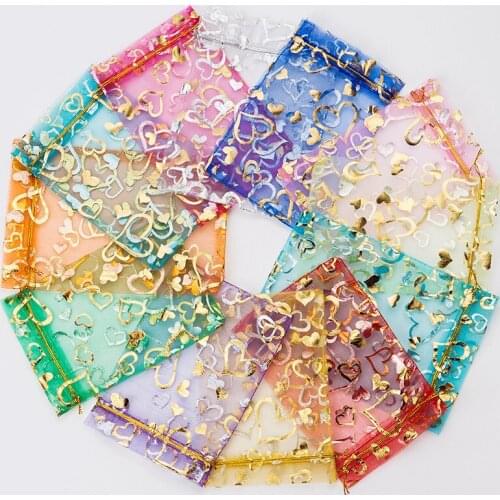 100Pcs Organza Bag 15X20cm Drawstring Jewelry Bags And Packaging Gift Bag Pouches Bag For Gift Candy Wedding Decoration 7ZSH327