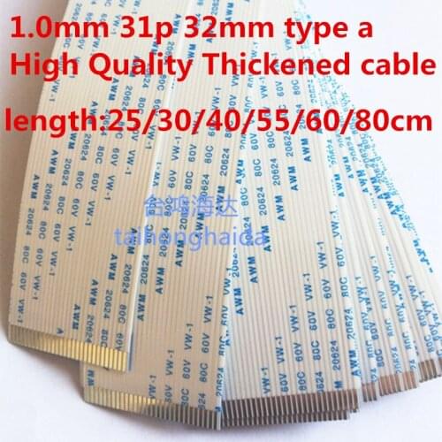 6PCS For Epson DX5 print head cable FFC flat data cable for Skycolor Allwin Xuli Aifa Witcolor Human Design plotter31p 600MM