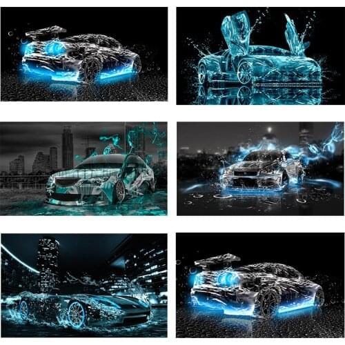 Muxun 5D Diy Full Square Drill Diamond Painting Cross Stitch Gorgeous Sports Car Embroidery Rhinestone Mosaic Home Decor Jq338
