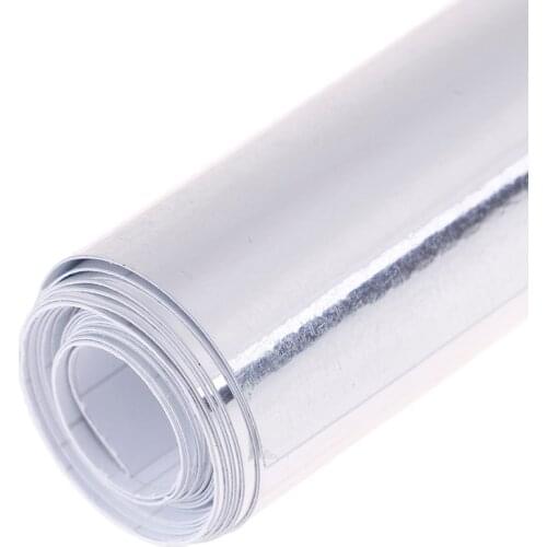 Car silver glossy mirror stretchable chrome vinyl wrap decal film stickers