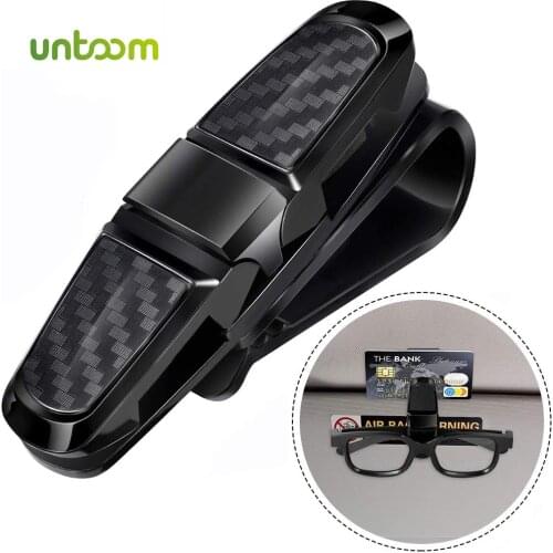 Untoom Car Glasses Holder Auto Sun Visor Glasses Holder Universal Car Sunglasses Clip Holder Auto Accessories Card Ticket Clamp