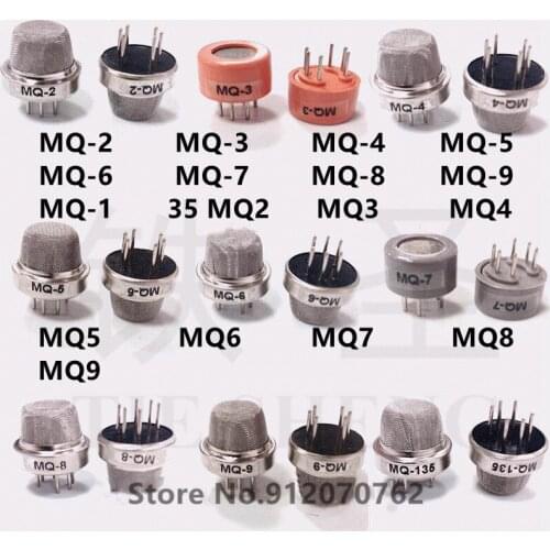 10PCS/LOT MQ-2 MQ-3 MQ-4 MQ-5 MQ-6 MQ-7 MQ-8 MQ-9 MQ-135 MQ2 MQ3 MQ4 MQ5 MQ6 MQ7 MQ8 MQ9 Smoke alcohol air gas sensor probe