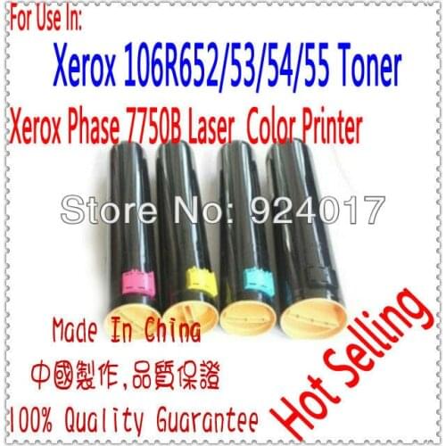 For Xerox Phaser 7750 7750n 7750dn Printer Toner Cartridge,For Xerox 106R652 106R653 106R654 106R655 Color Toner Cartridge