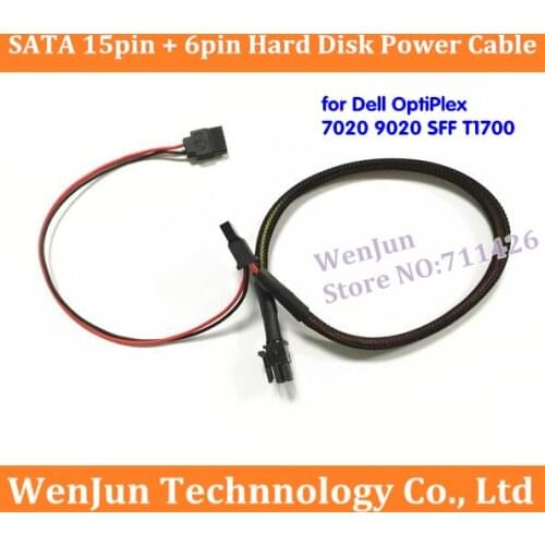 1PCS Free Shipping SATA 15pin + 6pin Hard disk power cable fro DELL OptiPlex 7020 9020 SFF T1700 CD-ROM