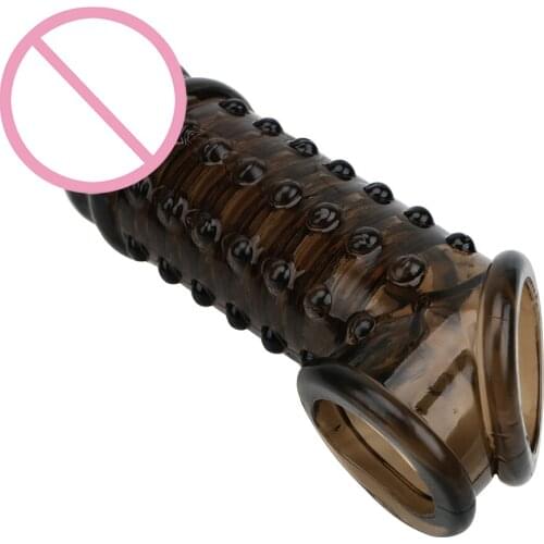 IKOKY Penis Rings Reusable Cock Sleeves Adult Products Penis Extender Sex Toys For Men Male Delay Device