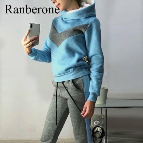 Suit Sports Tracksuits Wives Two Piece Set Female Tops And Pants Outfits Autumn Womens Winter Suit Fitness Splicing Clothes