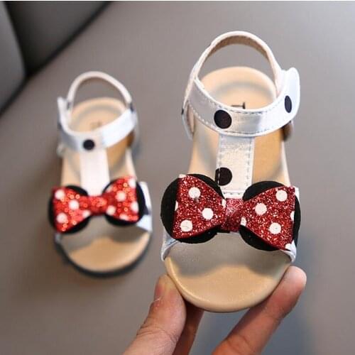 Summer sandals Children girls shoes Infant Kids sandal Baby Girls Minnie Bow Princess Rubber Sandals Shoes