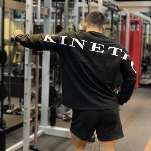 2021 spring muscle brothers new tide brand long-sleeved T-shirt ins sports and fitness bottoming shirt mens shirt