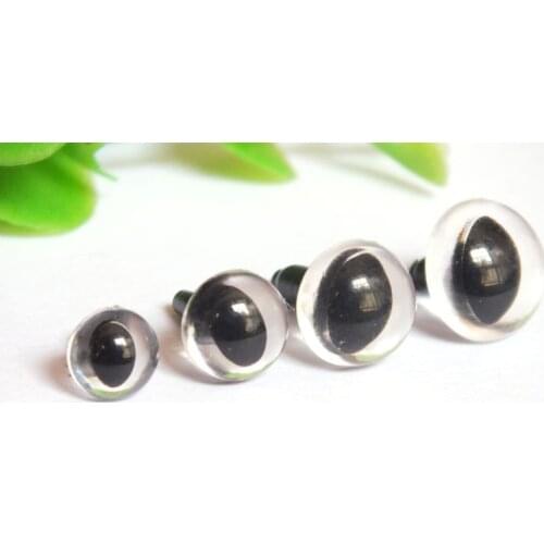 Wholesale Clear Animal Eyes For Doll 80pcs 7.5-12mm Cat Eyes For Toys