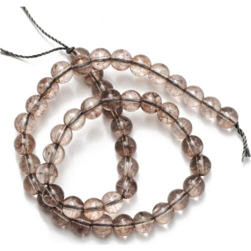 Wholesale Cracked Brown Glass Beads Natural Beads Stone 6mm 8mm 10mm for Jewelry Making DIY Bracelet Necklaces Earrings