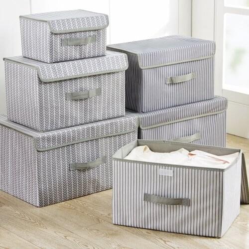 2020 New Storage Box Simple Non-woven Folding Kitchen Multi-purpose Clothes Toy Book Debris Organizer Home Wardrobe Storage Box