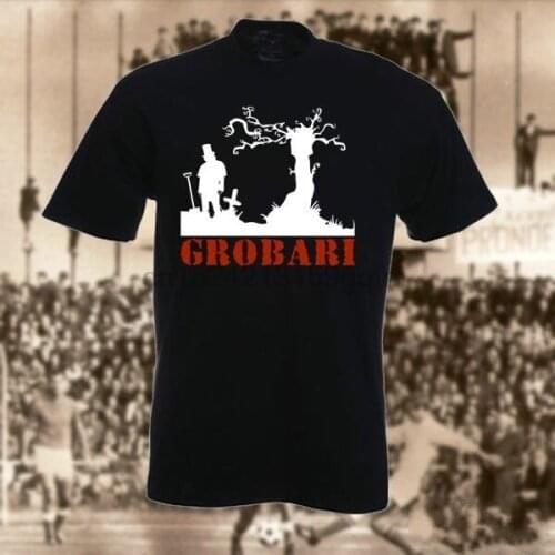 Partizan Belgrade Grobari Ultras Hooligans Mens T-shirt