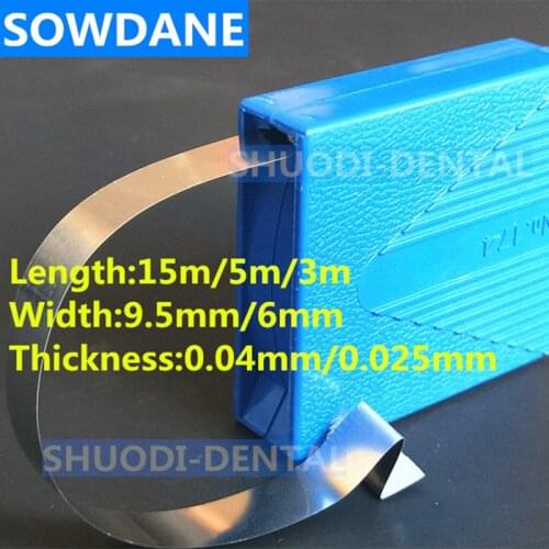 Dental Teeth Whitening Striproll Stainless Steel Matrice Bands Dental Metal Matrice Matrix Ring dental material 3m/5m/15m/Roll