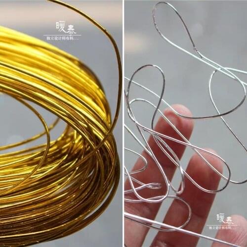 0.9mm Aluminum Alloy Wire Gold Silver DIY Hand knit Deform Flower Crafts Jewelry Decor Metal Modeling Designer Accessories