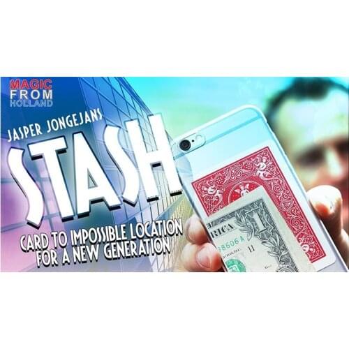 STASH (With Online Instructions) By Jasper J -Card Magic Props,How To Magic,Street Magic Accessories,Mentalism Tricks