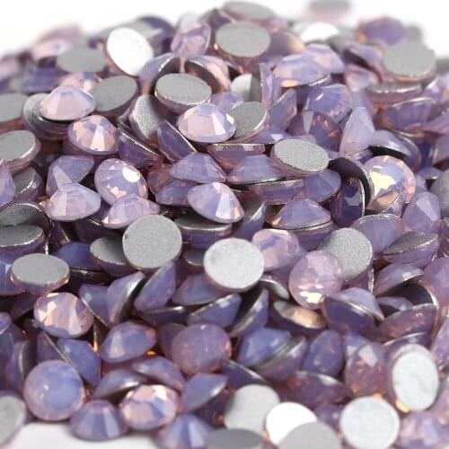 Pink Opal Glass 3D Nail Art Rhinestones ss3 ss4 ss5 ss6 ss8 ss10 ss12 ss16 ss20 ss30 ss34 Crystal Nail Art Rhinestones