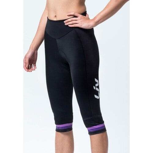 LIV 20D padded cycling cropped trousers lycra shockproof outdoor MTB bike shorts road bike team women summer pants ropa ciclismo