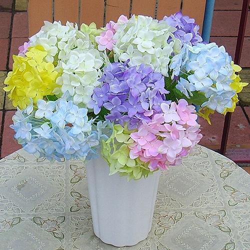 1 Pc Artificial Hydrangea Party Wedding Bridal Home Fake Flowers Decor Durable material Plastic