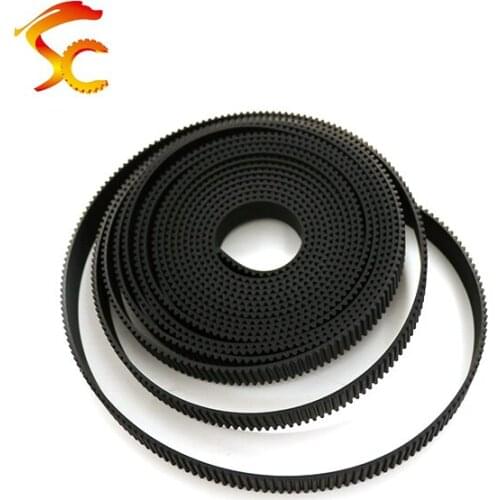 10Meter/Lot HTD 3M 6mm timing belt Width 6mm Polyurethane with steel core Color Black PU 3M-6 Open belt HTD3M for 3D printer