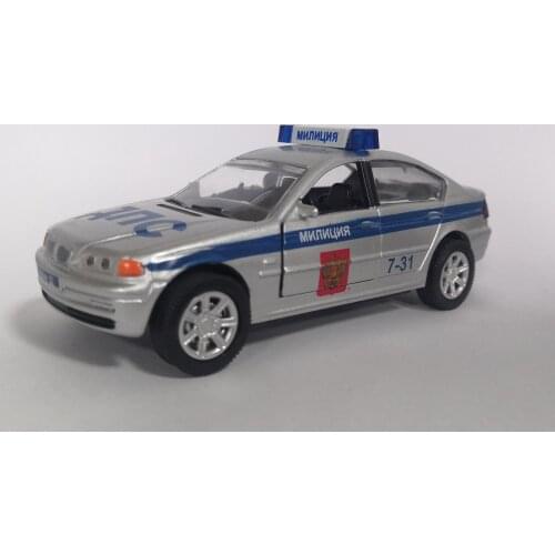 21019-381W Diecast police car models 1/43 scale BMW 381W Die Cast Pull back car openable doors free wheel kids toys collection