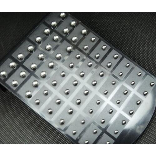 Wholesale Lots Fashion Jewelry Mix Size 216pcs 316L Stainless steel 3M 4M 5M Ball Women Mens Stud Earrings+display Stands A250