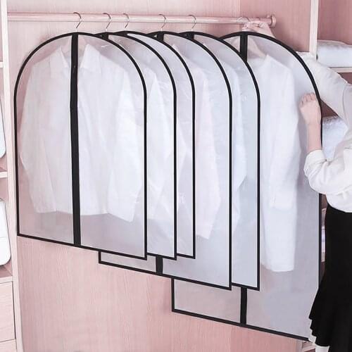 5PCS Clothes Hanging Garment Dress Clothes Suit Coat Dust Cover Storage Bag Pouch Case Organizer Wardrobe Hanging Home Storage