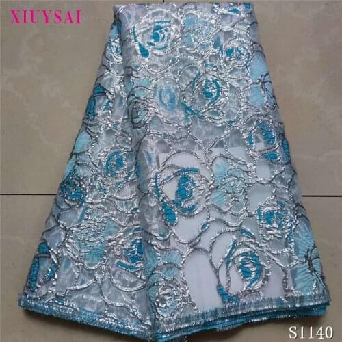 African lace fabric 2020 Brocade Lace Fabric High Quality Nigerian Lace Material African Jacquard Lace Fabric For Dresses SL1140