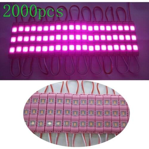 FREE DHL 2000pcs/lot DC12V waterproof 5730 injection Pink LED Module light with lens,advertising light