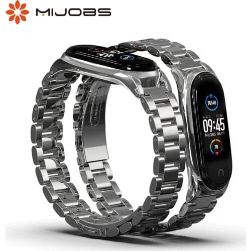 For Mi Band 5 Strap Wrist Bracelet for Xiaomi Band 4 Metal Screwless Stainless for Miband 3 Band Wristbands for Xiao Mi Miband 5