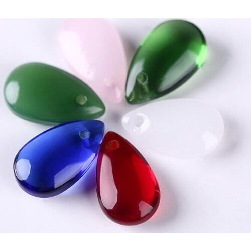 8*14 MM Coloured Glaze Beads, Water-drop Shape Crystal Lampwork Glass Beads Pendant Charms For DIY Necklace Bracelet Earring
