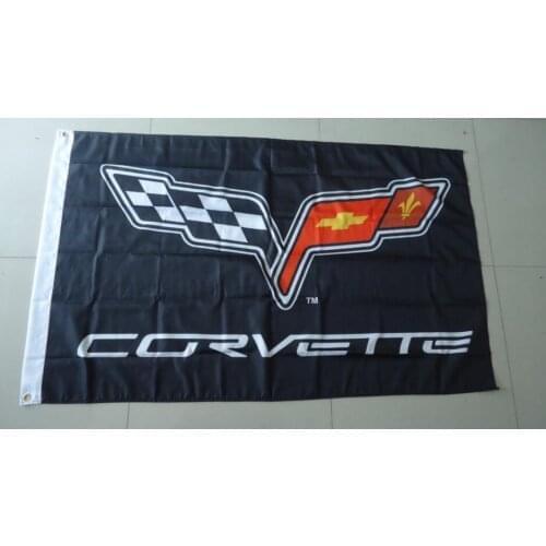 For corvette racing flag , corvette banner, 90X150CM size,100% polyster