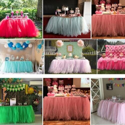 22m Elastic Tulle Mesh Table Skirt Tablecloth DIY Craft Wedding Party Decor