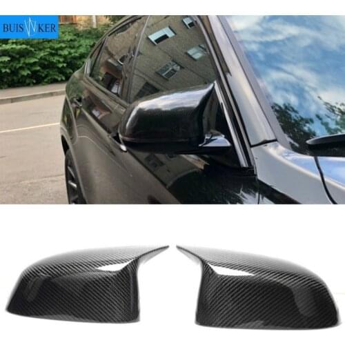 2 Pcs Glossy Balck Cover Auto Rearview Mirror Cap Covers Blind Spot Mirror Fit for BMW 2014-2018 F15 X5 & F16 X6 F26 X4 F25 X3