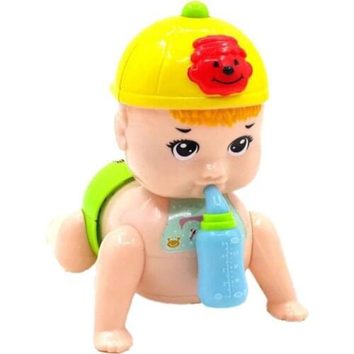 Crawling Toy with Feeding Bottle Intelligence Development Non-toxic Crawling Baby Doll for Toddlers Montessori Toys for Children